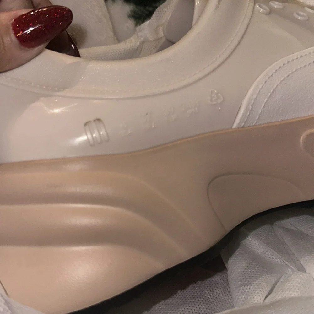 Melissa Ugly Sneakers Platform‎ Sport Collection Jelly Cream/White Shoes Size 8